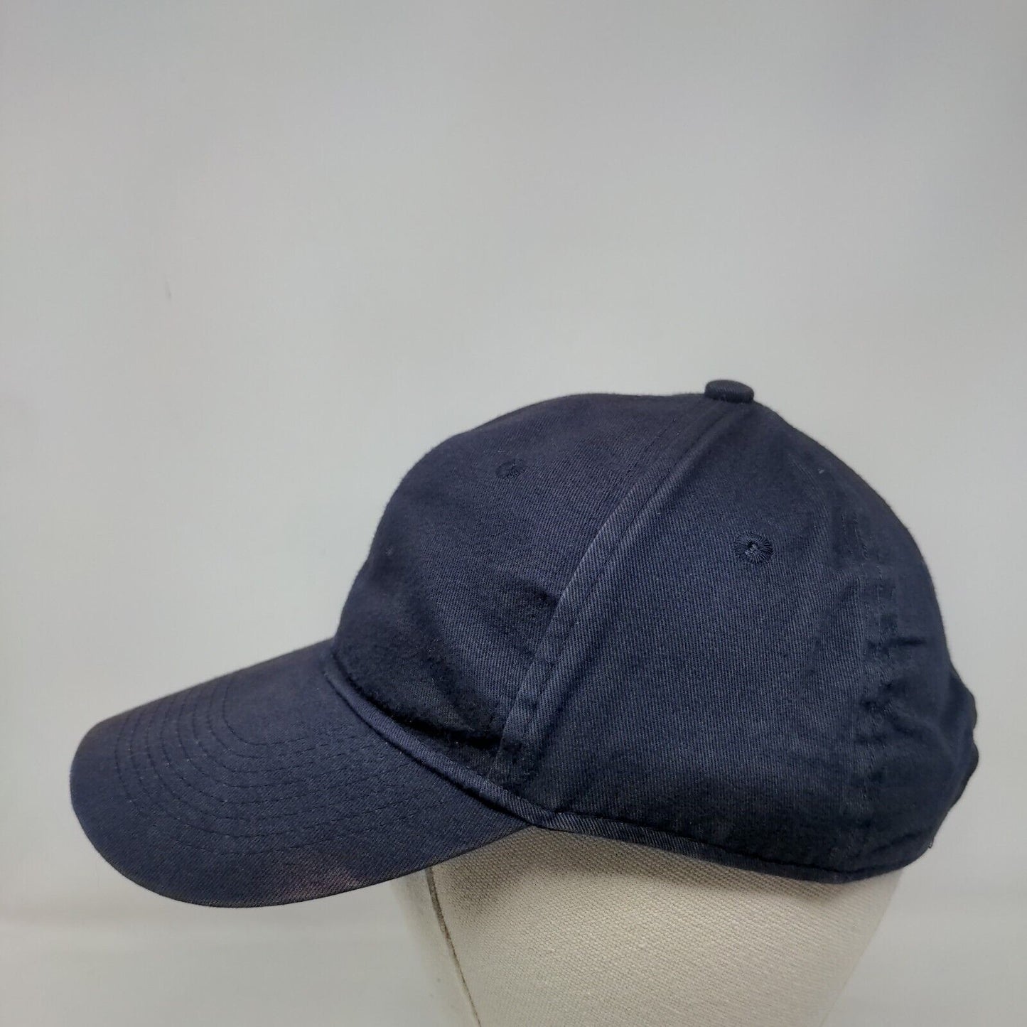 George Strapback Hat Blue One Size Adjustable Blank Solid Vent Holes