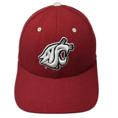 Washington State Cougars NCAA Zephyr Cap Red White Black 7 3/8 Fitted WSC Wazzu