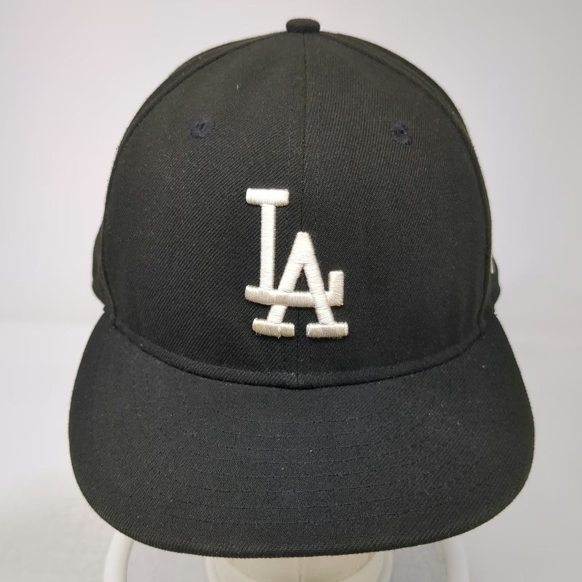 New Era 9FIFTY Snapback Black One Size Hat LA Dodgers MLB Flat Brim Undervisor