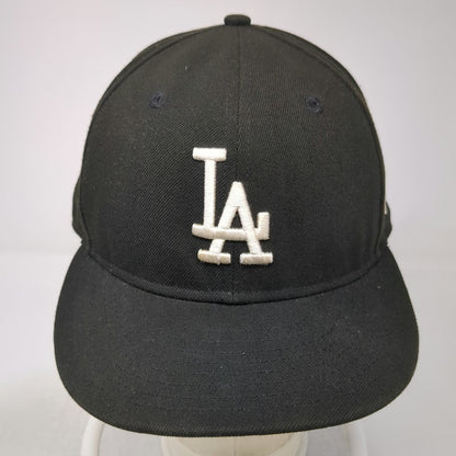 New Era 9FIFTY Snapback Black One Size Hat LA Dodgers MLB Flat Brim Undervisor