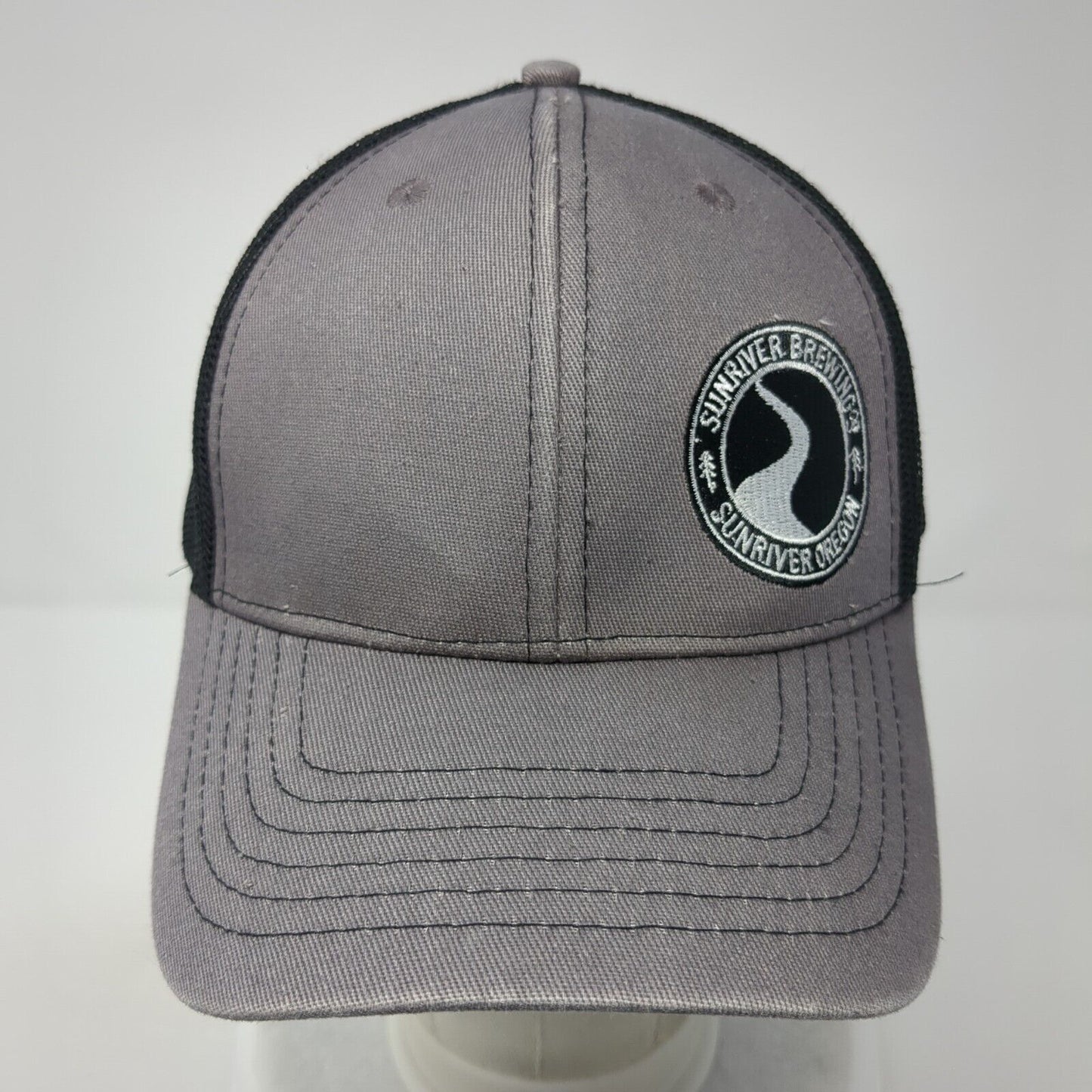 Sunriver Brewing Co. Oregon Snapback Trucker Hat Gray One Size Mesh Back Brewery