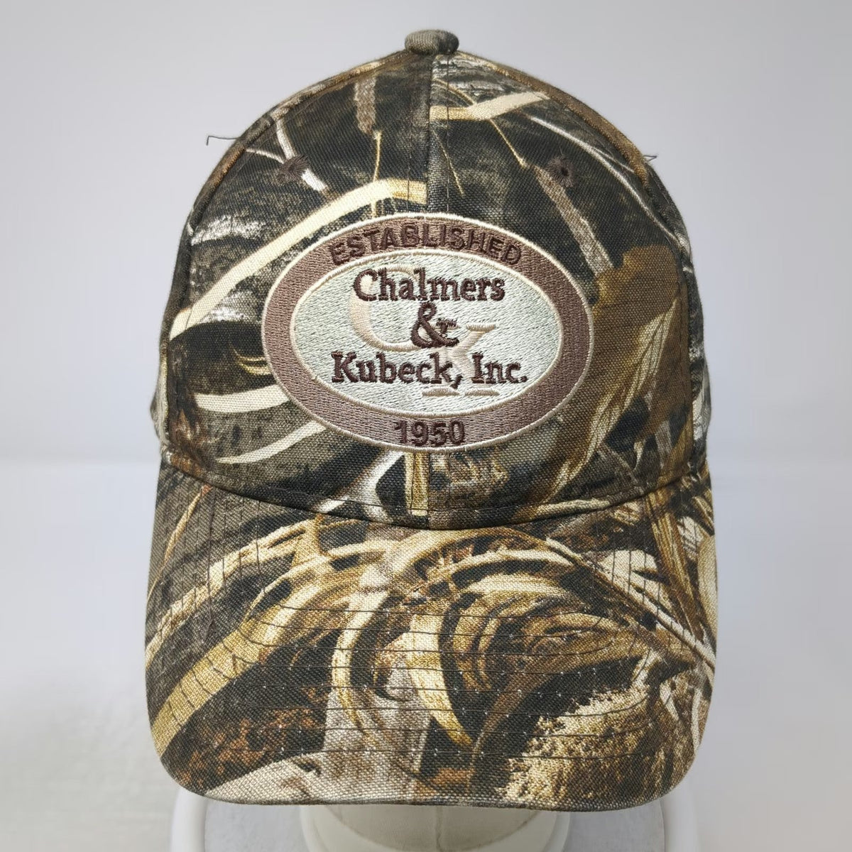 Chalmers & Kubeck 1950 Baseball Cap Brown Green Camo One Size Strapback Hat