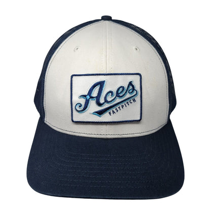Aces Fastpitch Snapback Trucker Hat Blue One Size Mesh Back Adjustable