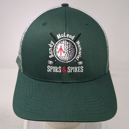 Richardson Trucker Hat Green OSFM Mesh Snapback Golf Memorial Spurs Spikes Idaho