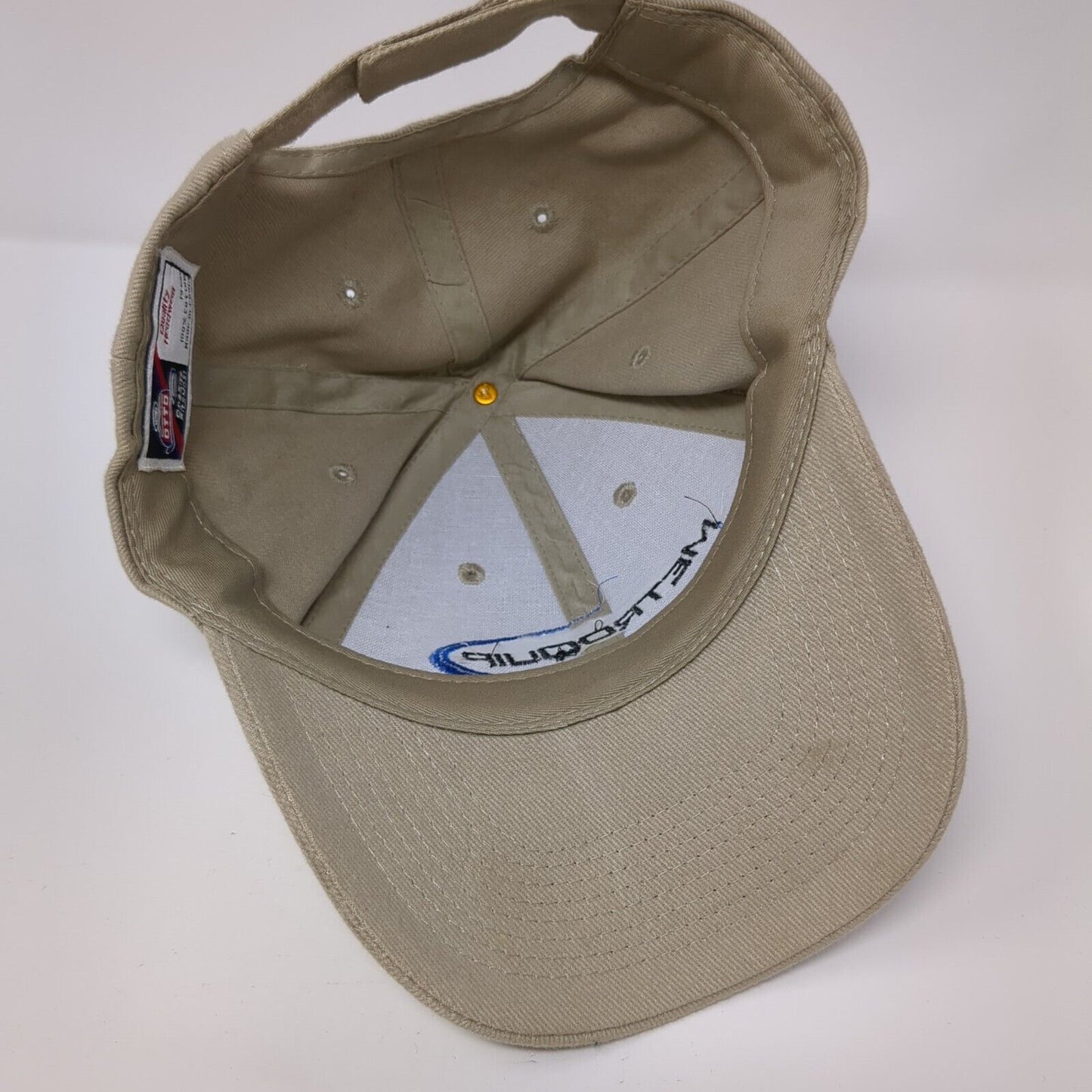 Metroquip Strapback Hat Tan One Size Adjustable Embroidered 6 Panel Otto Cotton