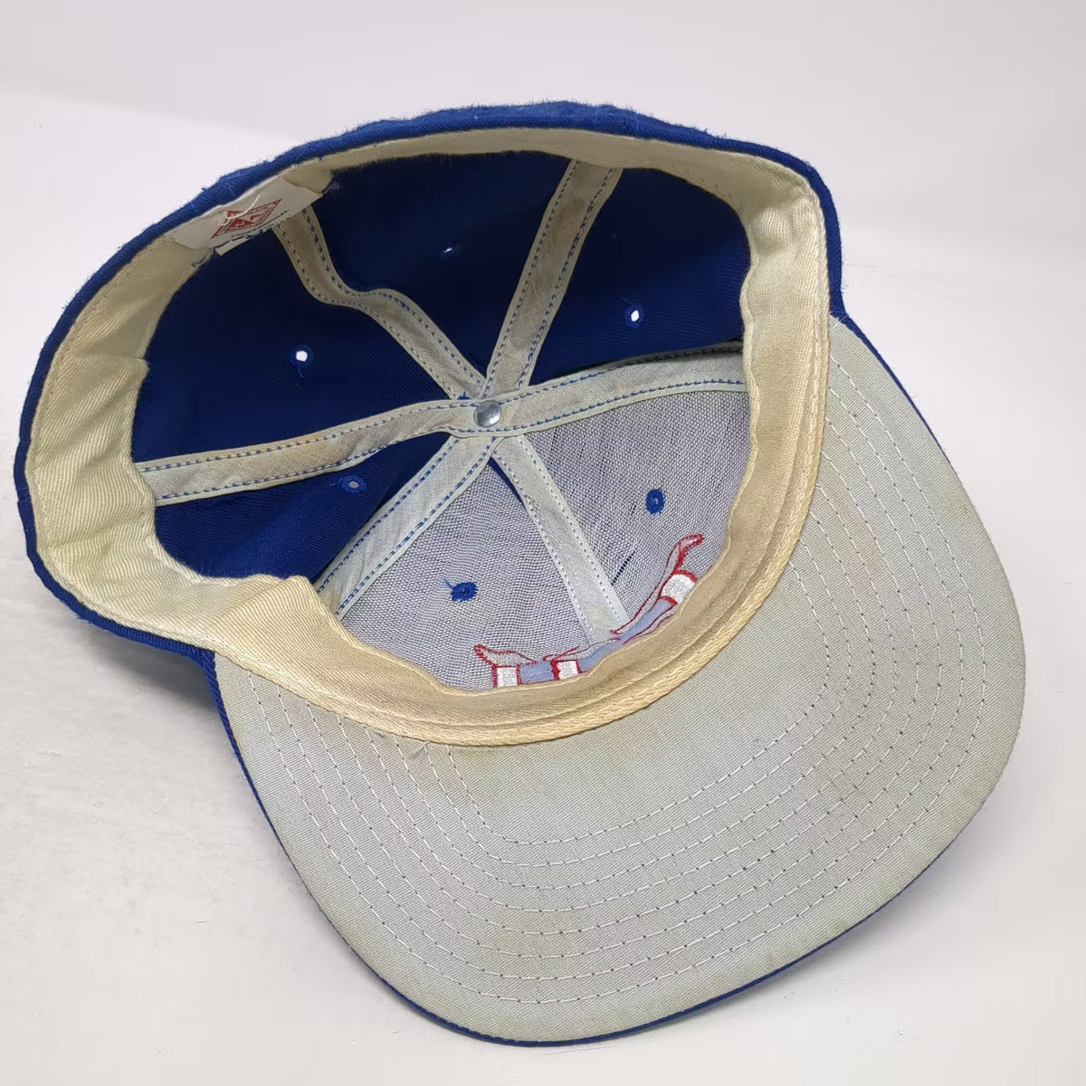 Western Athletic EH Logo Blue Fitted Baseball Cap Hat Size 7 1/2 Made in USA