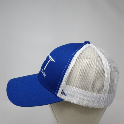 AFT Adams Family Tackle Snapback Trucker Hat Blue One Size Mesh Back