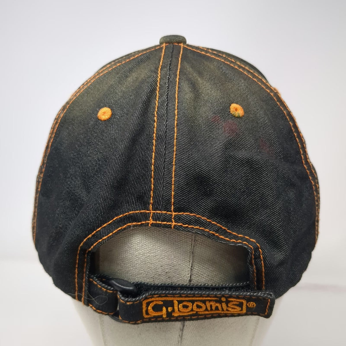 G. Loomis Baseball Cap Black Orange One Size Fish Skeleton Strapback Fishing Hat