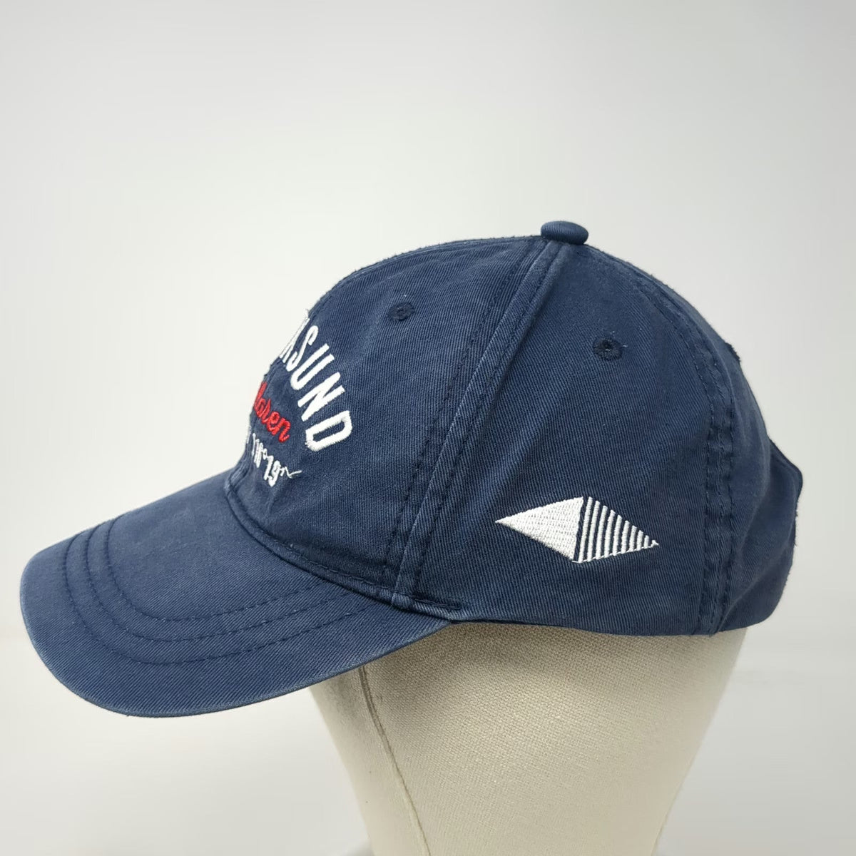 Blue One Size Baseball Cap Kvicksund Mälaren Sweden Coordinates Adjustable Hat