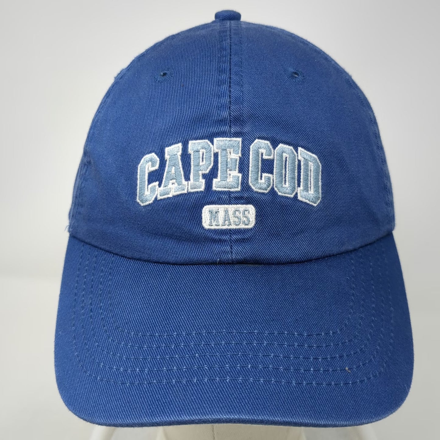 Cuffys Cape Cod Blue One Size Baseball Cap Slideback Hat Massachusetts Cotton