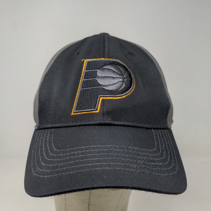 Fan Favorite Men's Strapback Hat Black Gray Size OSFA Embroidered Indiana Pacers