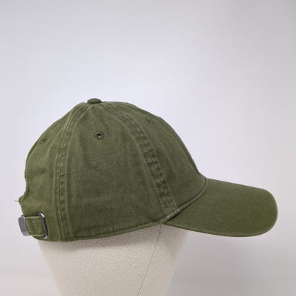 Old Navy Slideback Hat Green One Size Adjustable Vented Holes 6 Panel Blank