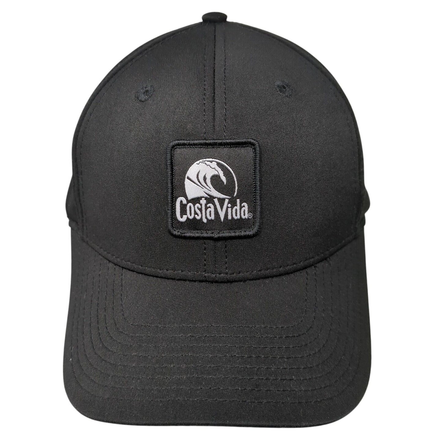 Costa Vida Patch Snapback Hat Black One Size Adjustable Laser Cut