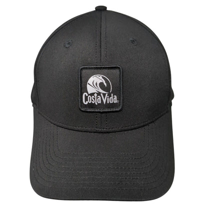 Costa Vida Patch Snapback Hat Black One Size Adjustable Laser Cut
