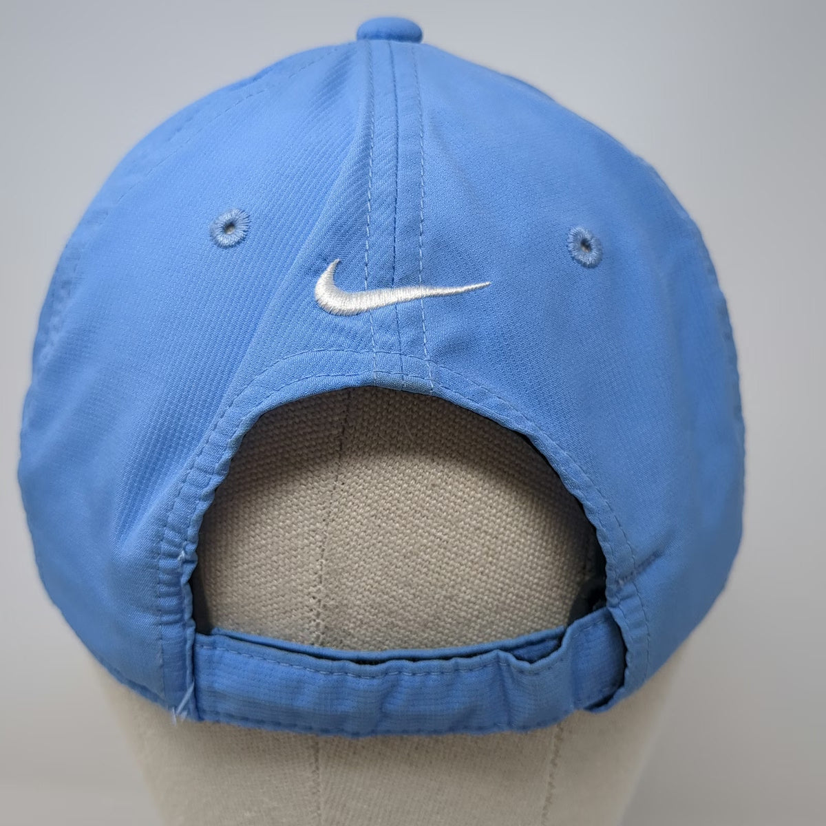 Nike Baseball Cap Blue One Size Golf Strapback Embroidered Logo White Swoosh Hat