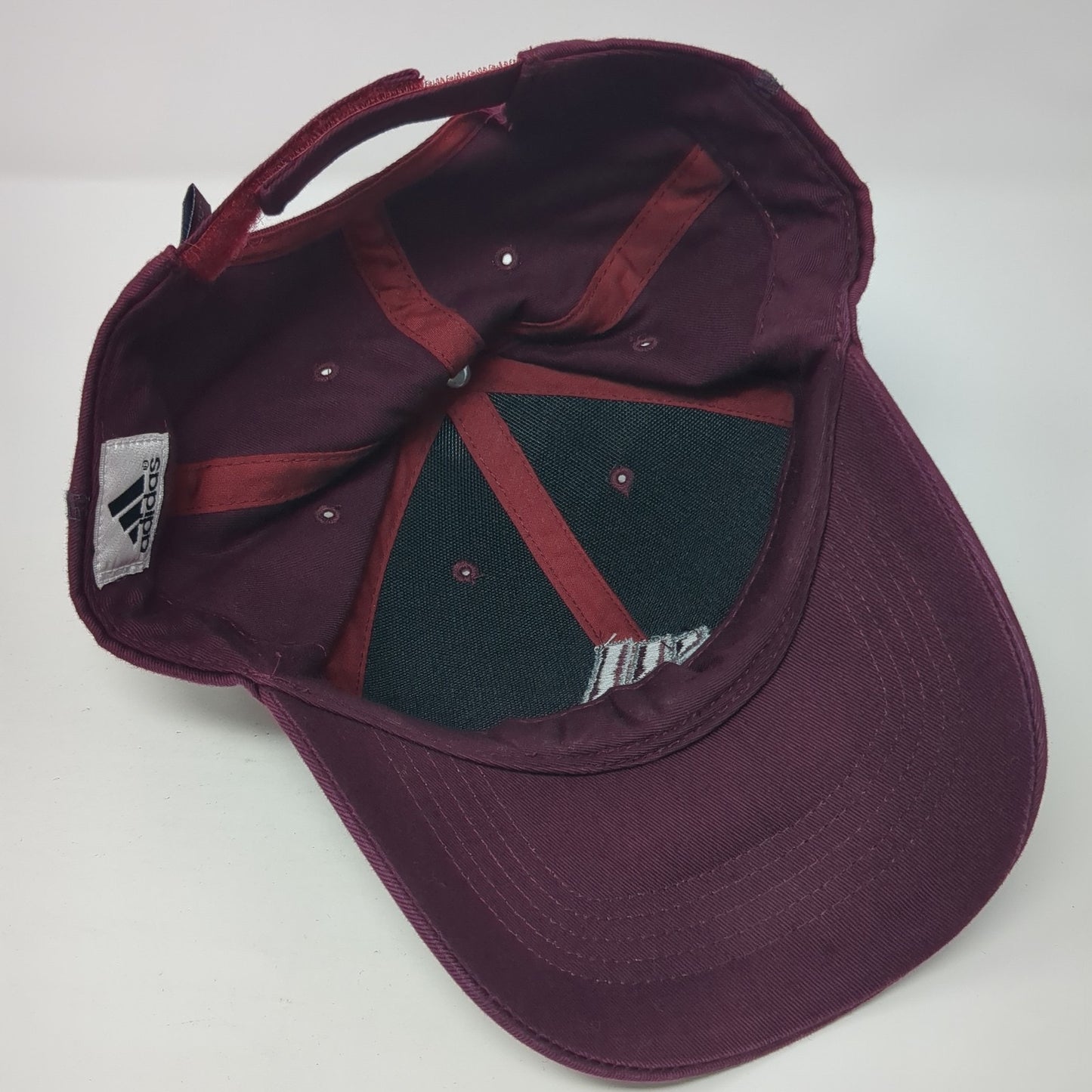 Adidas 3 Stripes Strapback Hat Red One Size Adjustable Embroidered Logo