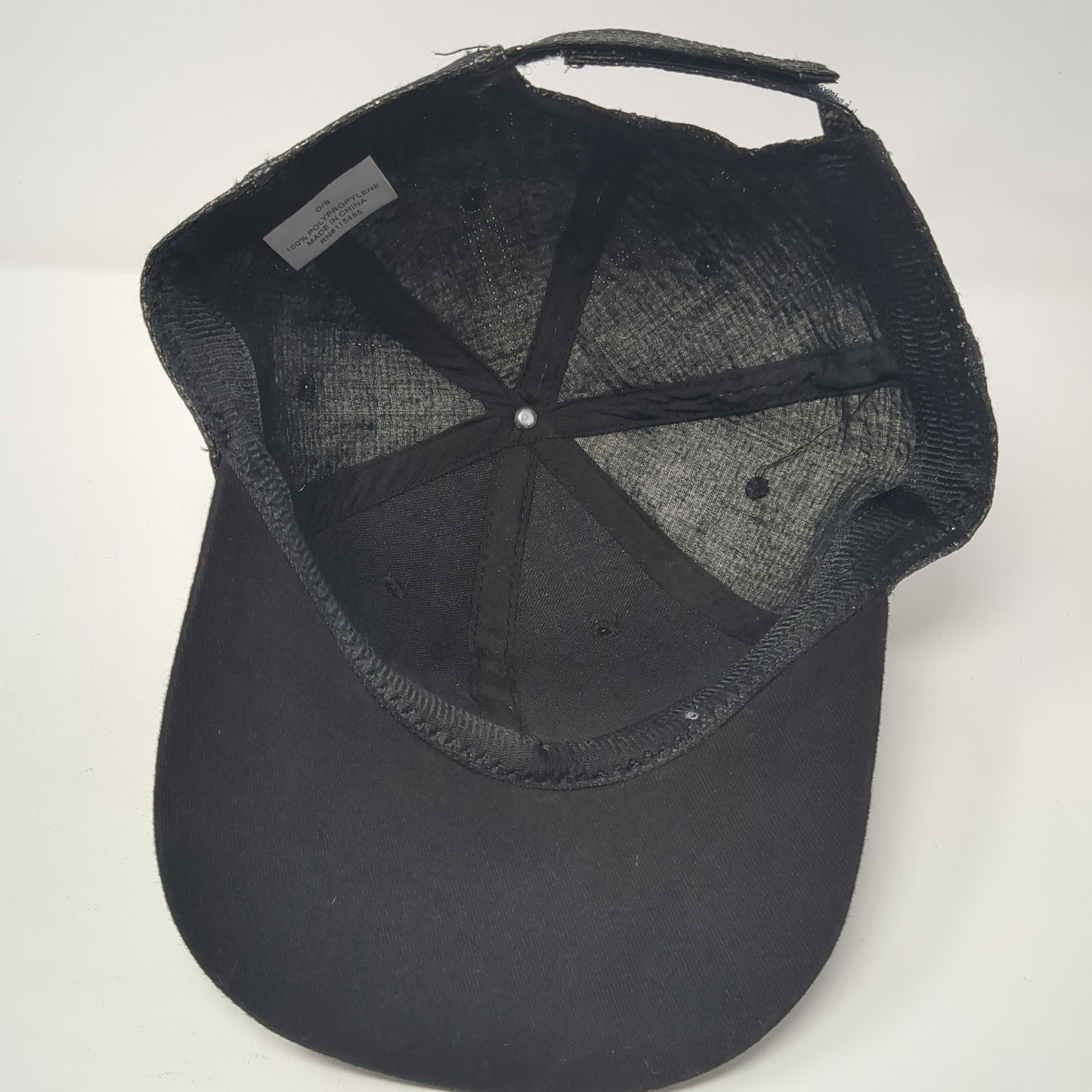 Unbranded Straw Hat Baseball Cap Gray One Size Adjustable Glitter 6 Panel Blank