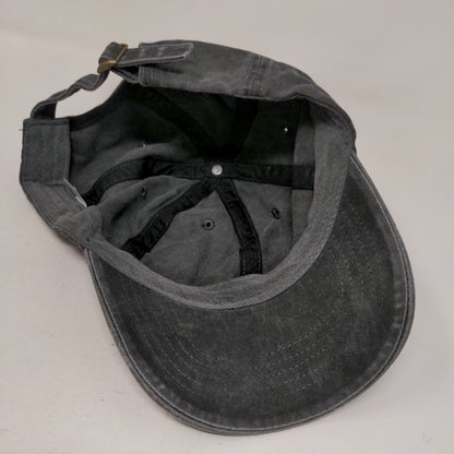Unbranded Slideback Hat Black OSFM Adjustable Solid Vent Holes Blank