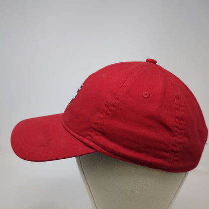 Disney Minnie Mouse Embroidered Baseball Cap Red One Size Slideback Hat Strap