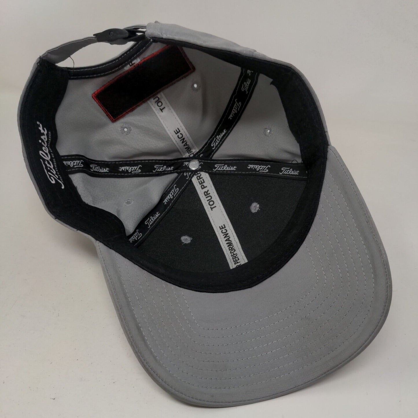 Titleist FJ Pro V1 Slideback Hat Gray One Size Embroidered Adjustable