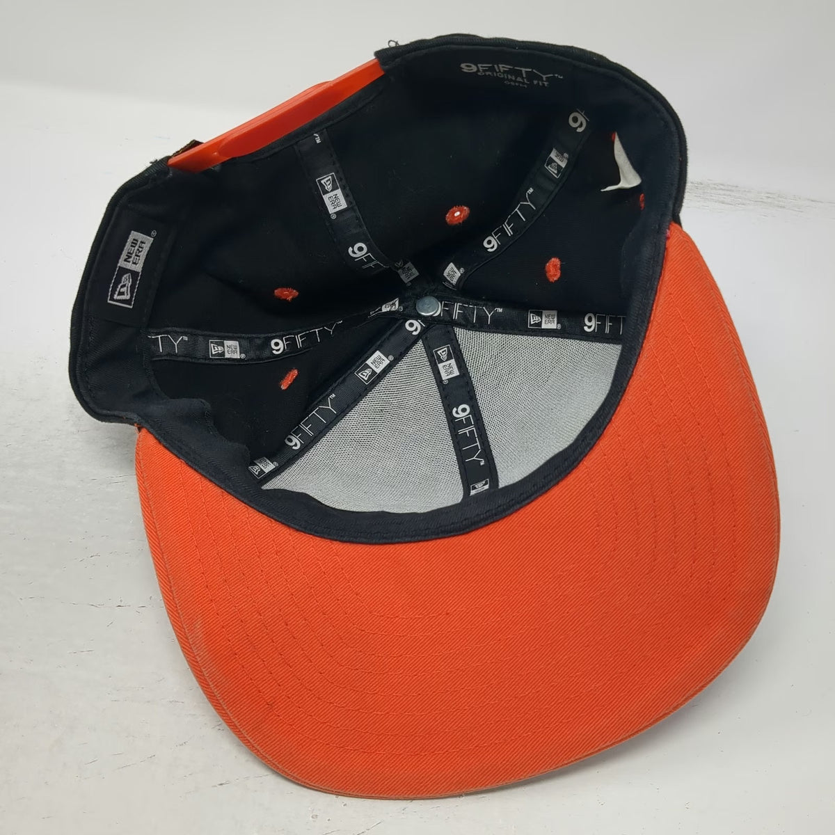 New Era FMF Flying Machine Factory Snapback Hat Black Orange One Size 9FIFTY