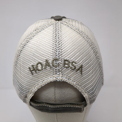 USA Flag HOAC BSA Strapback Mesh Back Trucker Hat Gray One Size Paramount