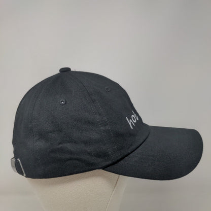 Hot Sauce Slideback Hat Black One Size Adjustable Embroidered Vented Holes