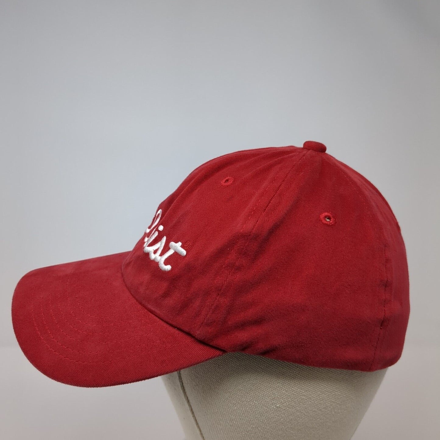 Titleist Fitted Baseball Cap Red OS True Fit Lightweight Embroidered 6 Panel