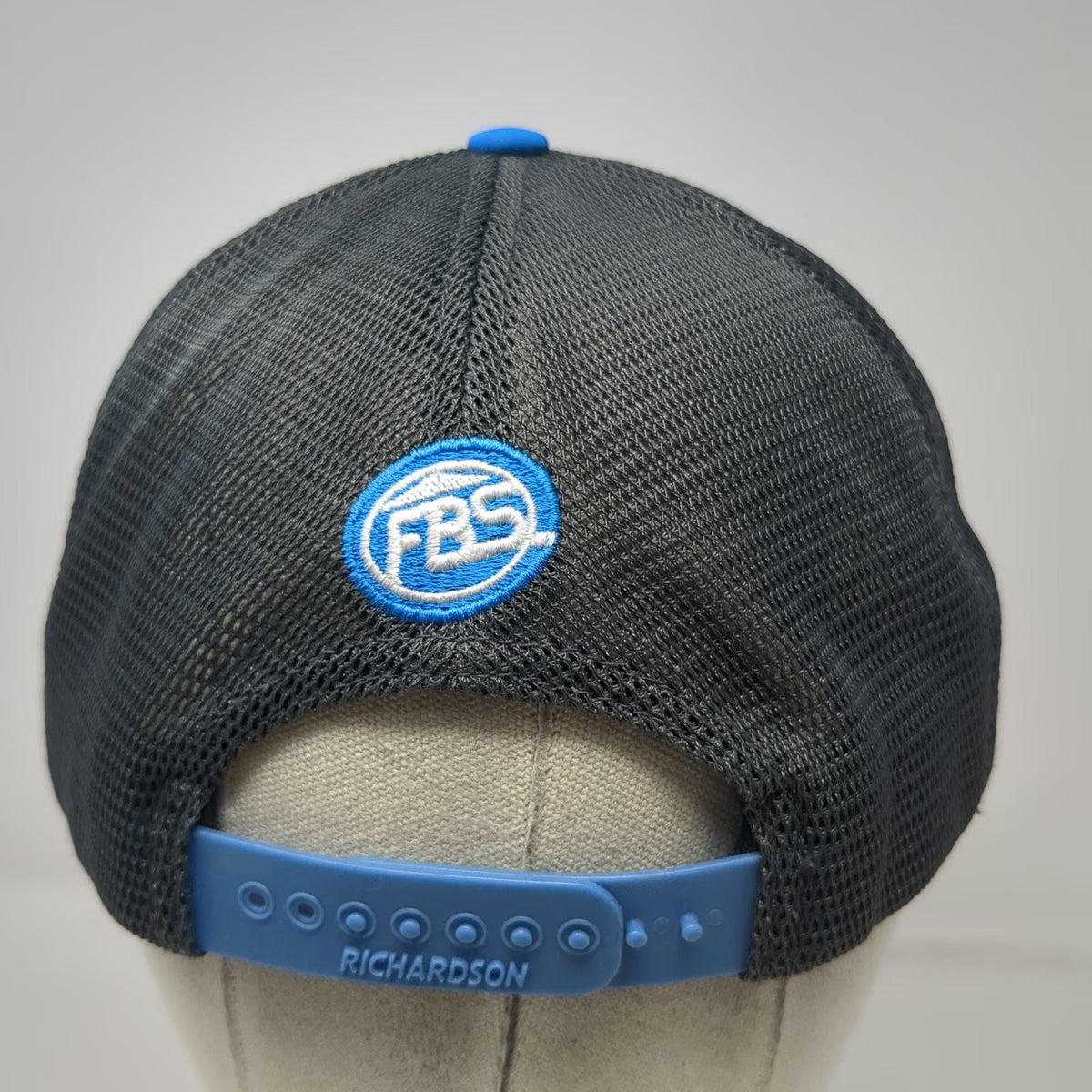 Richardson Trucker Hat Gray Blue One Size Snapback Mesh Franklin Building Supply