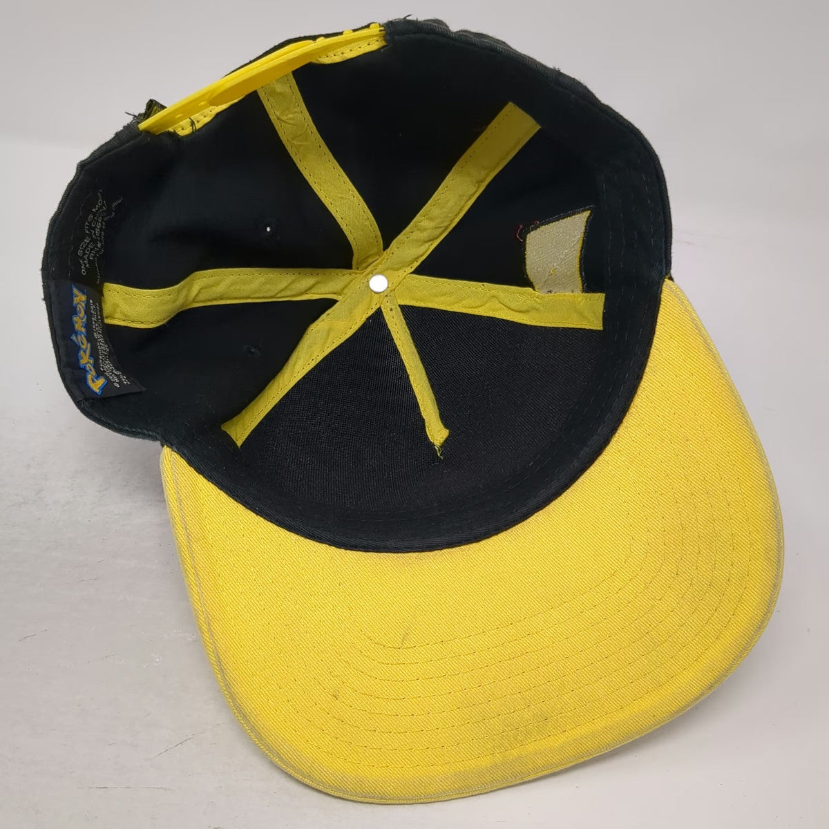 Pokemon 5 Panel Black One Size Pikachu Embroidery Snapback Hat Anime Nintendo