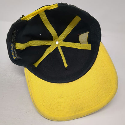 Pokemon 5 Panel Black One Size Pikachu Embroidery Snapback Hat Anime Nintendo