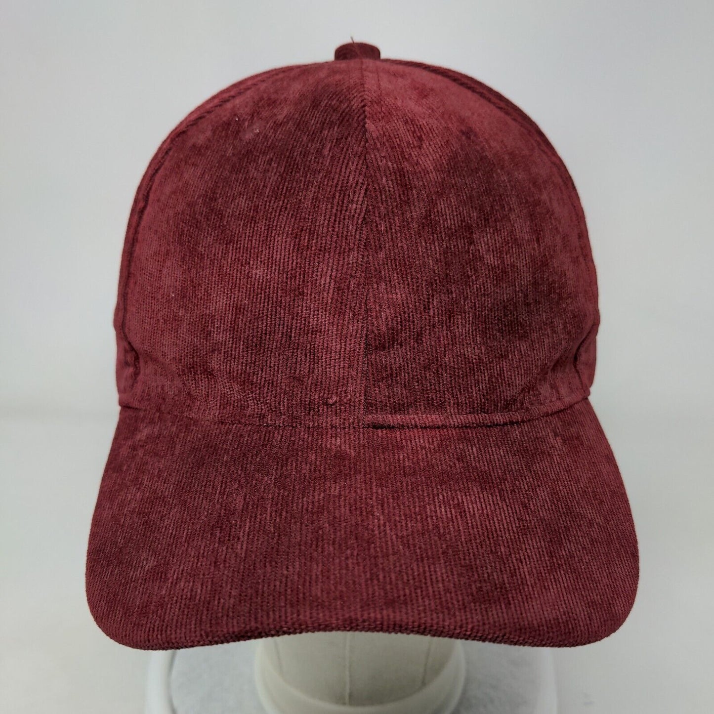 Unbranded Strapback Hat Red One Size Adjustable Vented Holes 6 Panel Blank
