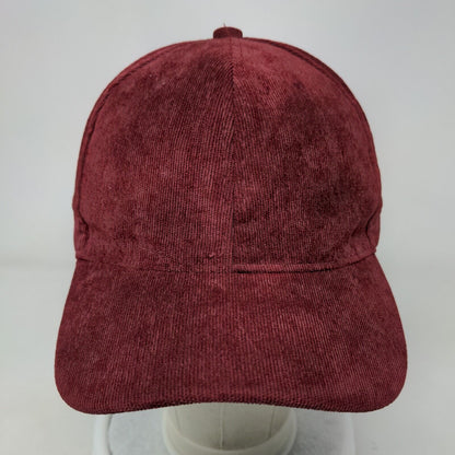 Unbranded Strapback Hat Red One Size Adjustable Vented Holes 6 Panel Blank