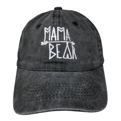 Unbranded Women's Slideback Hat Gray Adjustable Graphic Mama Bear Logo