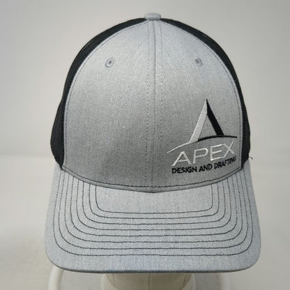 Richardson Trucker Hat Gray One Size Mesh Apex Design and Drafting Snapback