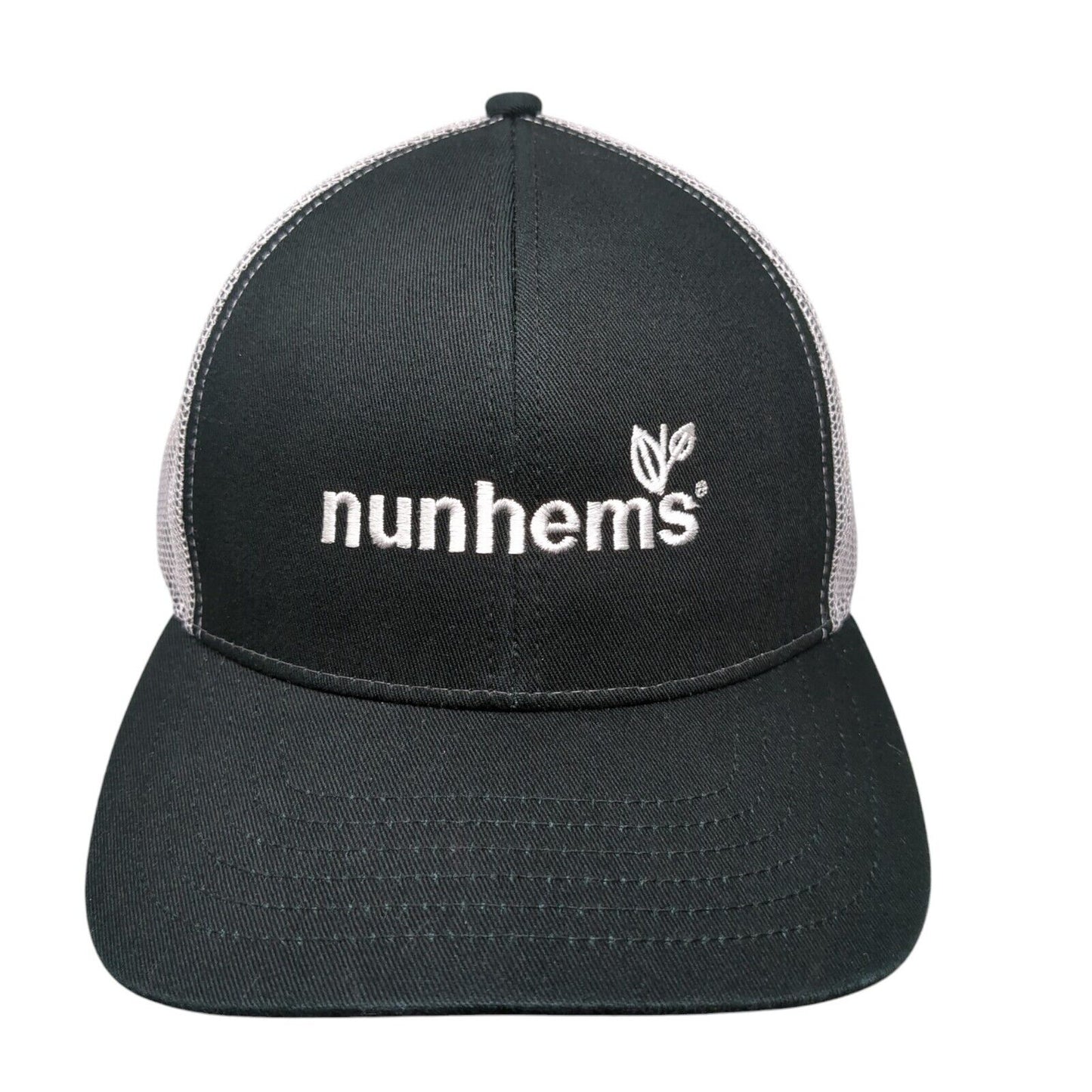 Nunhems Adult Snapback Trucker Hat Black OSFA Adjustable Mesh Back Outdoor Cap