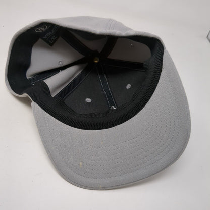 Volcom Stone Fitted Hat Gray L/XL Embroidered Solid 6 Panel Vent Holes