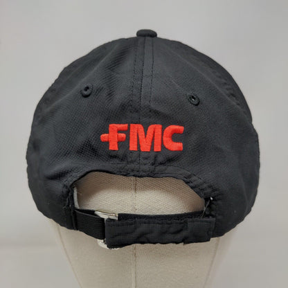 FMC Strapback Pinnacle Hat Black OSFA Embroidered Vented Holes Blank Antigua