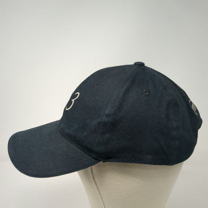 Black Baseball Cap One Size Smart Trust 13 Adjustable Slideback Hat Cotton USA