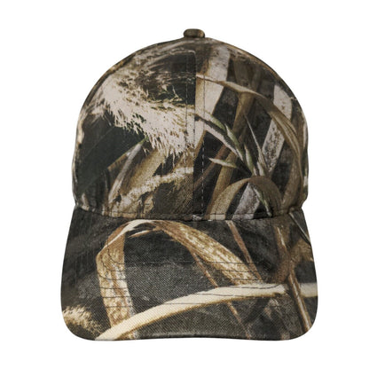 Signatures Strapback Hat Camouflage OSFM Adjustable Vented Holes 6 Panel
