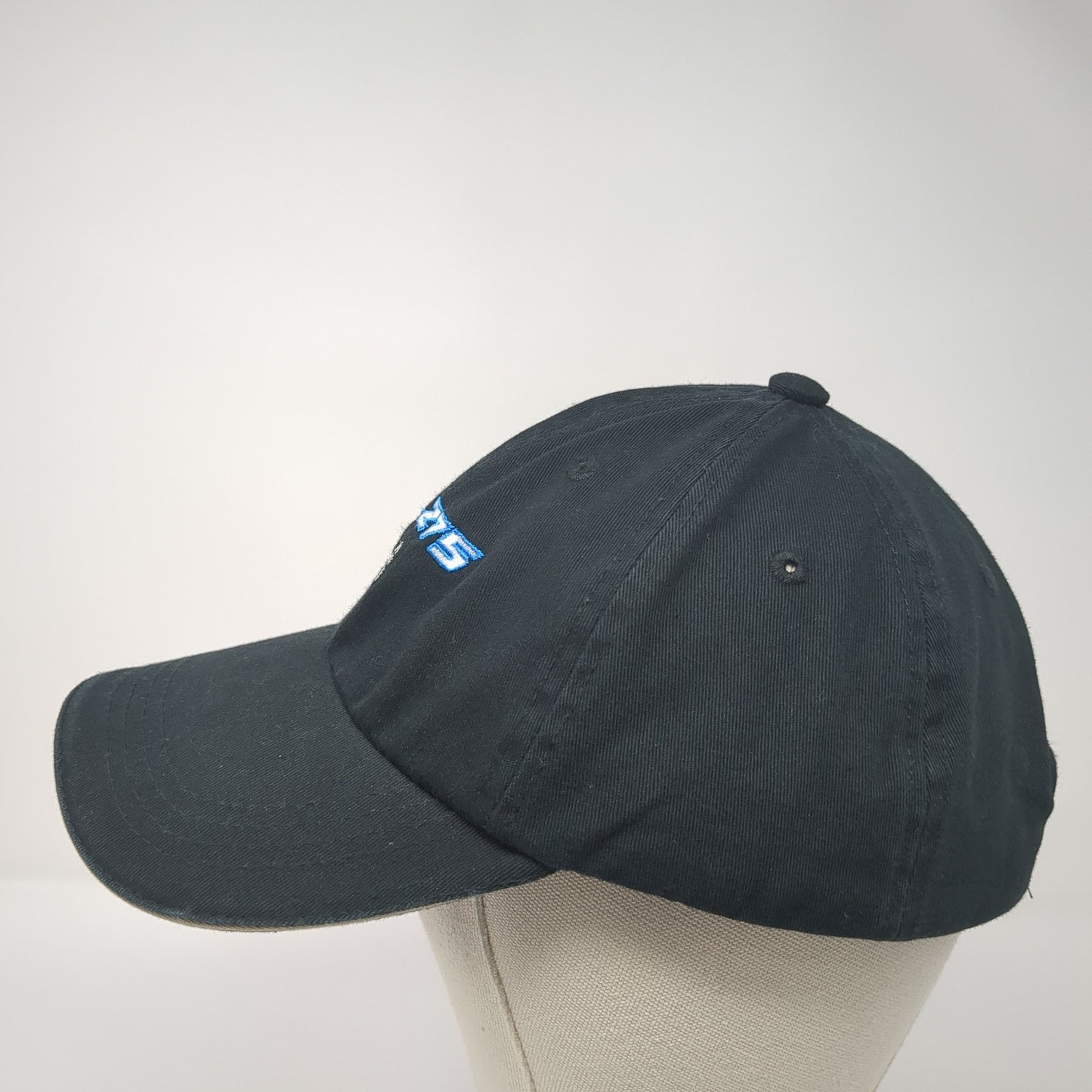 PSS 275 Strapback Baseball Cap Black OS Adjustable Embroidered Port Authority