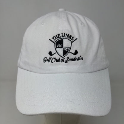 American Dry Goods Mens Slideback Hat White OSFA Embroidered Sandestin Golf Club