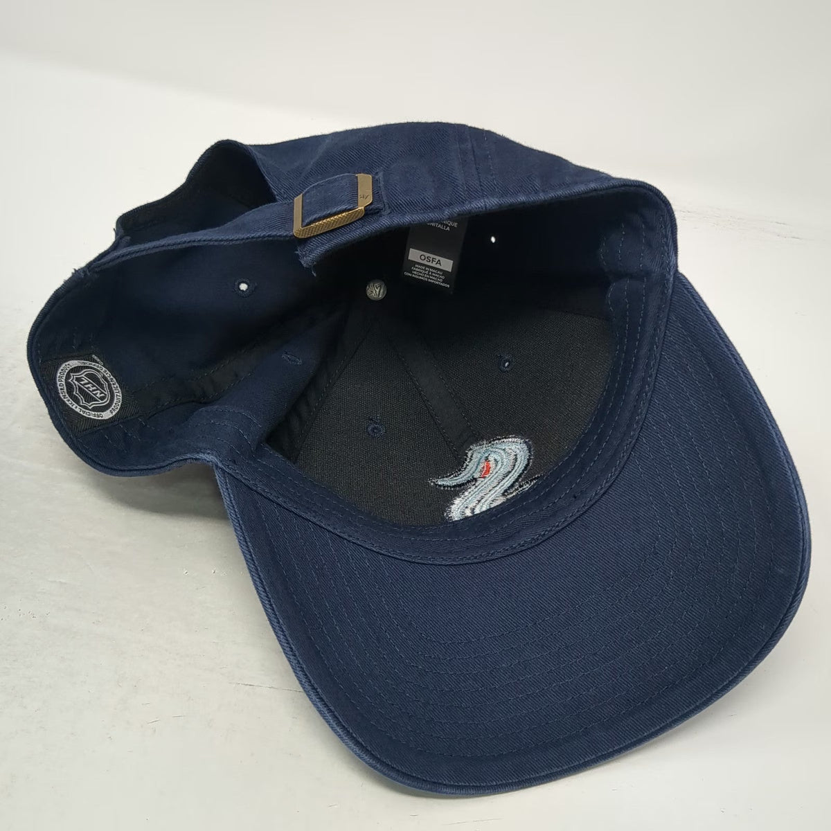 Seattle Kraken NHL 47 Brand Blue One Size Baseball Cap Slideback Cotton Logo Hat