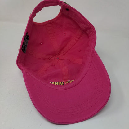 Positive Vibes Slideback Hat Pink Embroidered One Size City Hunter