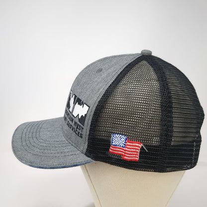 360 Apparel Trucker Hat Gray One Size Mesh Back Snapback Dairy Services Flag