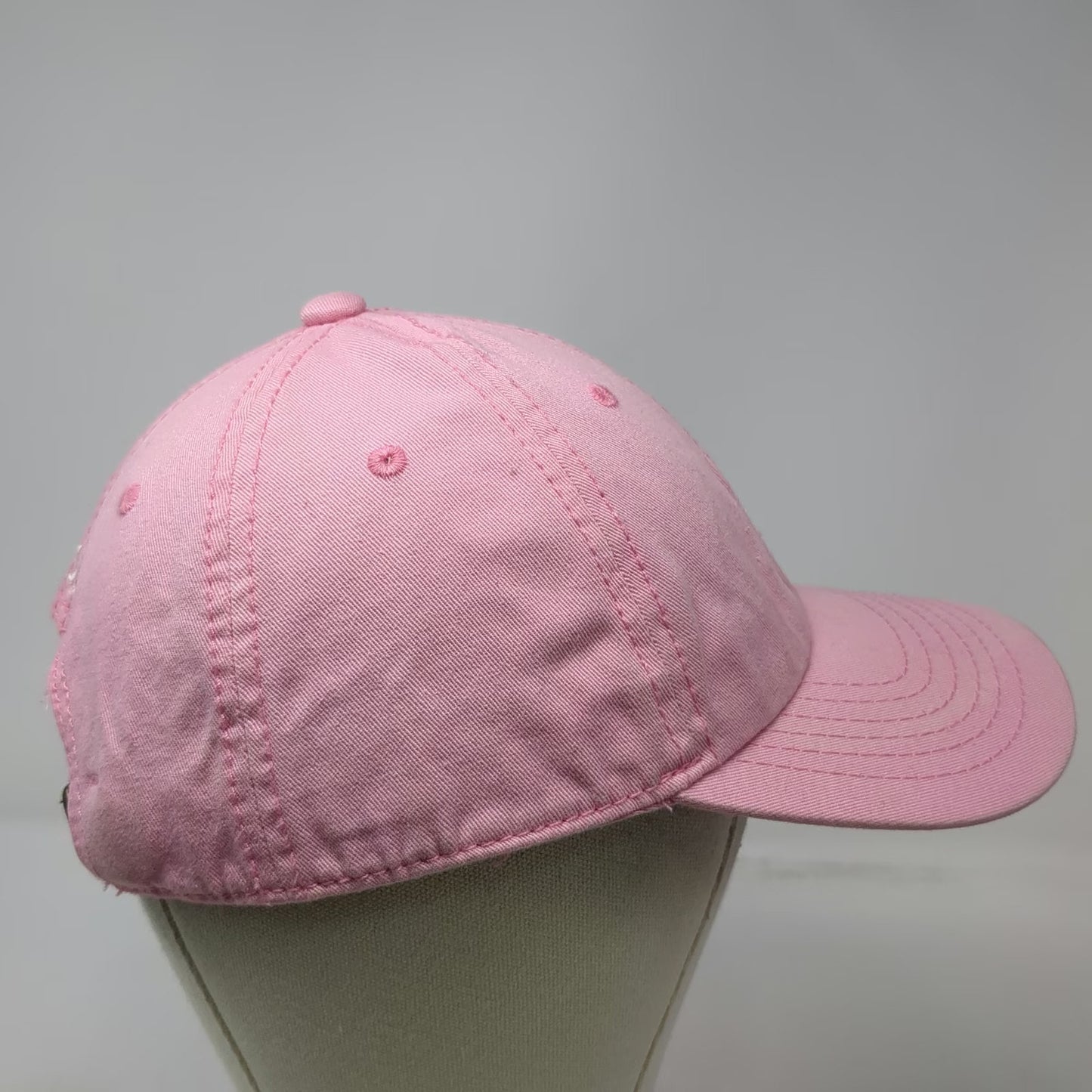 Ralph Lauren Baseball Cap Pink Vintage USA Made Cotton Pony Logo Strapback Hat