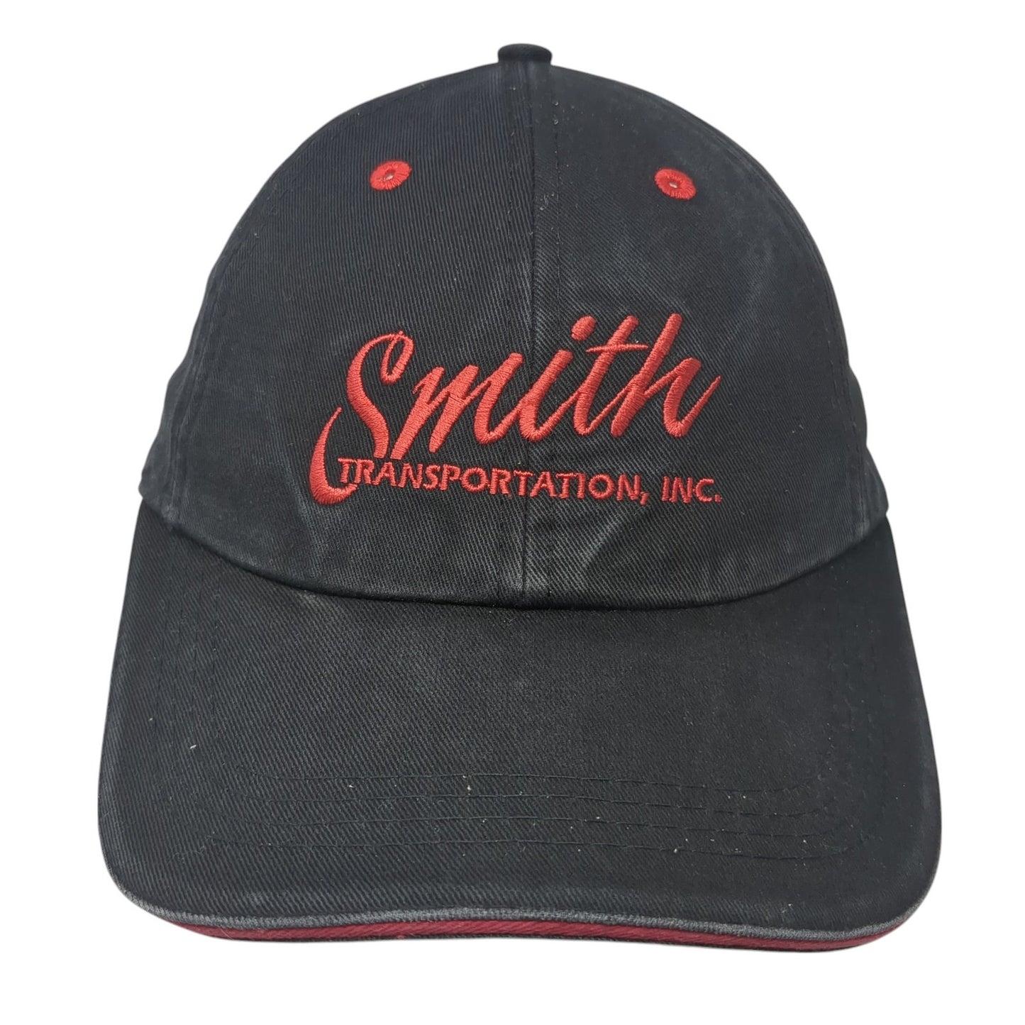 Smith Transportation Inc Strapback Hat Black One Size Solid Adjustable