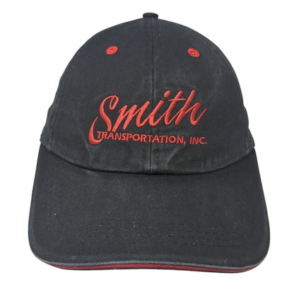 Smith Transportation Inc Strapback Hat Black One Size Solid Adjustable