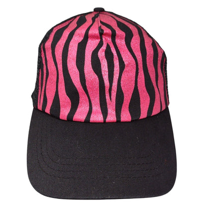 Zebra Stripes Snapback Mesh Back Trucker Hat Multi One Size Adjustable
