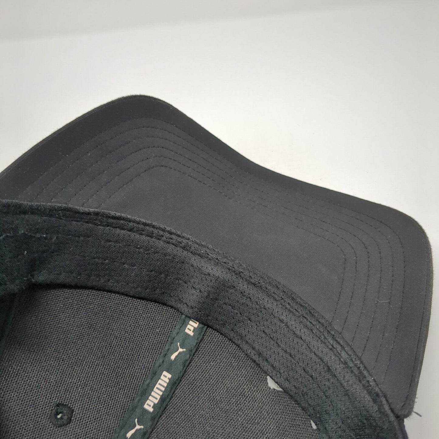PUMA Fitted Baseball Cap Black One Size Lightweight Embroidered 6 Panel